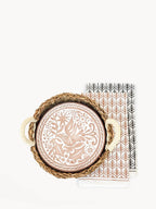Monogrammed Bread Warmer & Basket Gift Set with Tea Towel - Bird Round - Qu!rk Boutique