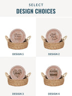 Bread Warmer Gift Box With Round Wooden Board and Spoon - Mom Round - Qu!rk Boutique