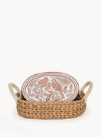 Bread Warmer & Basket - Lovebirds Oval - Qu!rk Boutique