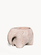 Small Terracotta Pot - Folk Elephant - Qu!rk Boutique