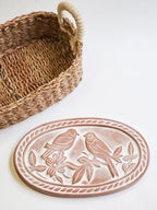 Bread Warmer & Basket - Lovebirds Oval - Qu!rk Boutique