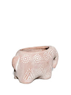 Small Terracotta Pot - Folk Elephant - Qu!rk Boutique
