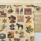 Vintage Cowboy Set of 4 Kitchen Dish Towels Made in America - Qu!rk Boutique