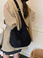 Suede Hobo Shoulder Bag - Qu!rk Boutique