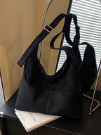 Minimalist Suede Shoulder Bag - Qu!rk Boutique