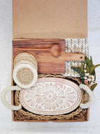Bread Warmer Gift Box With Rectangular Wooden Board and Spoon - Oval - Qu!rk Boutique