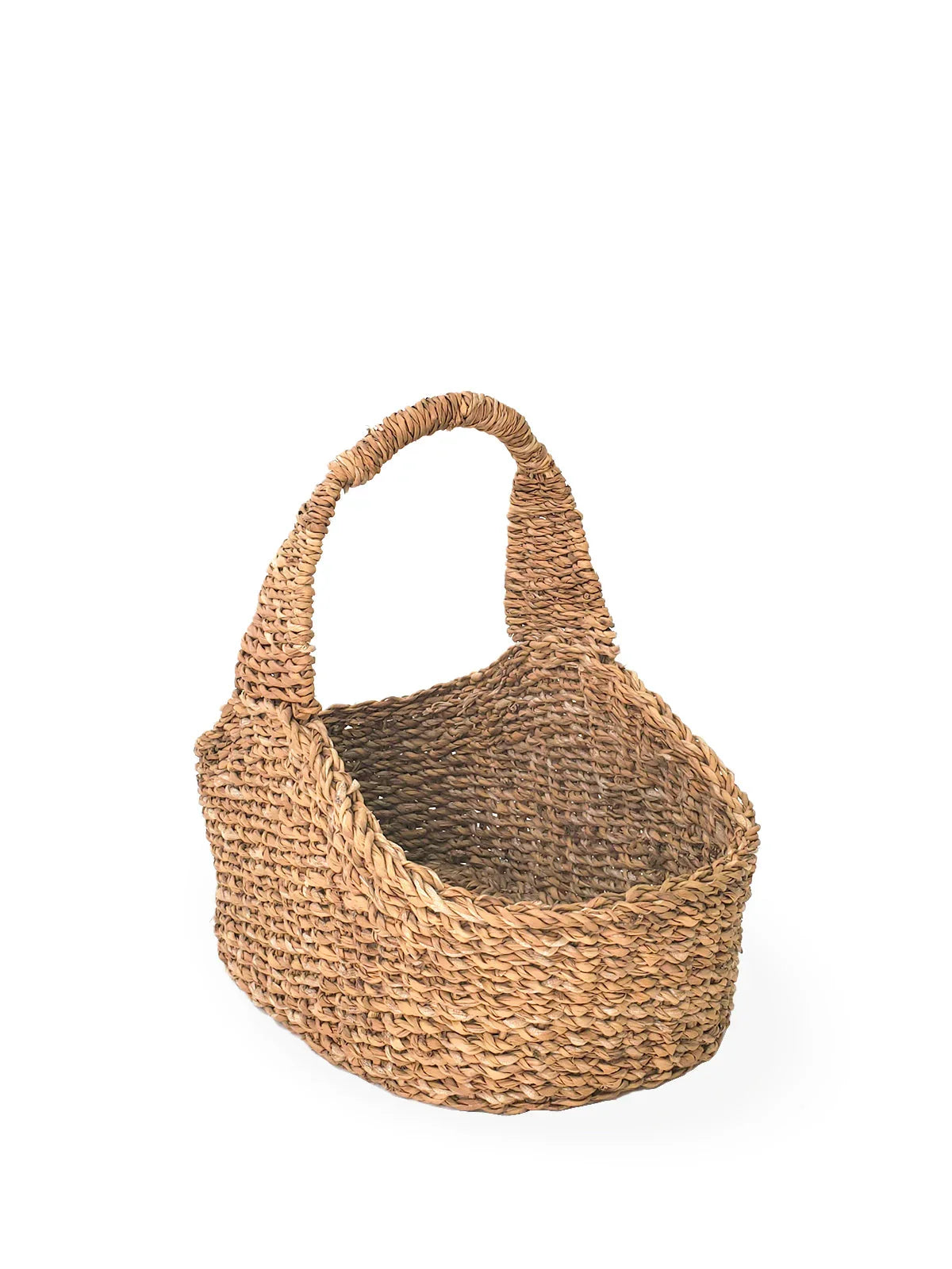 Handwoven natural wicker picnic basket with sturdy handle, Qu!rk Boutique eco gift accessory