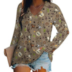 Baha Ranch Western Print Long Sleeve Top - Qu!rk Boutique