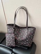 Printed Tote Shoulder Bag with Pouch - Qu!rk Boutique