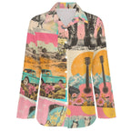 Baha Ranch Pop Western Wanted Button Up Blouse - Qu!rk Boutique