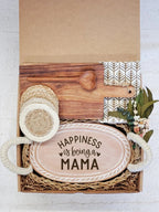 Bread Warmer Gift Box With Rectangular Wooden Board and Spoon - Mom Oval - Qu!rk Boutique