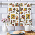 Vintage Cowgirl Collage Dish Towels Set of 2 Made in America - Qu!rk Boutique