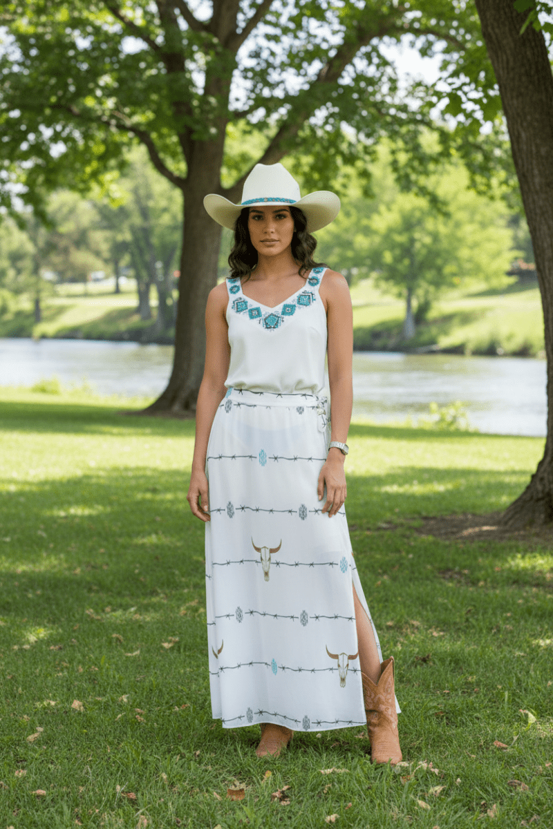 Baha Ranch Barbwire Swim Beach Skirt Coverup - Qu!rk Boutique