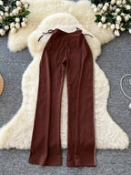 Tie-Waist Wide Leg Pants - Qu!rk Boutique