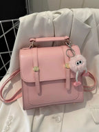 Vegan Leather Flap Backpack - Qu!rk Boutique
