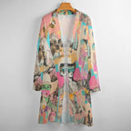 Baha Ranch Retro Pop Western Collage Lightweight Cardigan - Qu!rk Boutique