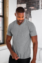 Unisex Eco-Triblend Short Sleeve V-Neck Tee - Qu!rk Boutique