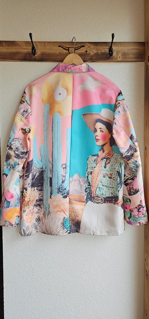 Baha Ranch Retro Pop Western Pop Cowgirl Blazer - Qu!rk Boutique