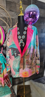 Baha Ranch Retro Pop Western Pop Cowgirl Blazer - Qu!rk Boutique