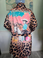 Baha Ranch Retro Pop Western Leopard Cowgirl Robe - Qu!rk Boutique