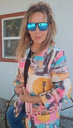Baha Ranch Retro Pop Western Collage Blazer - Qu!rk Boutique