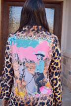 Baha Ranch Retro Pop Western Leopard Pajamas Set - Qu!rk Boutique