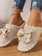 💙 Bow Embellished Indoor Slippers - Qu!rk Boutique