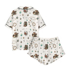 Baha Ranch Boots and Brands Western Cowgirl Cowboy Satin Short Pajama Sets - Qu!rk Boutique