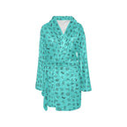 Turquoise Cattle Brands Women's Western Bath Robe - Qu!rk Boutique