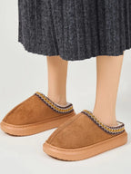 💙 Faux Fur Suede Platform Slippers - Qu!rk Boutique