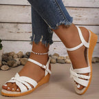 Open Toe Wedge Sandals - Qu!rk Boutique