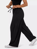 High-Waisted Drawstring Wide-Leg Pants - Qu!rk Boutique