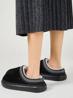 💙 Faux Fur Suede Platform Slippers - Qu!rk Boutique