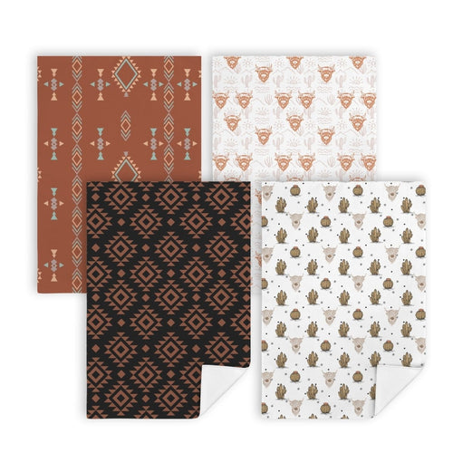 Baha Ranch Highlands Southwest Set of 4 Kitchen Dish Towels Made in America - Qu!rk Boutique