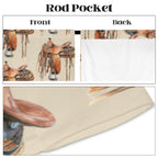 Saddle Print Window Curtain Drapes 52"x63" Made in America - Qu!rk Boutique