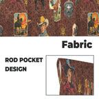Vintage Cowboy Collage Western Curtains 28" x 40" Made in America - Qu!rk Boutique