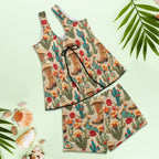 Baha Ranch Cactus and Boots Tankini Boy Shorts Swim Set - Qu!rk Boutique