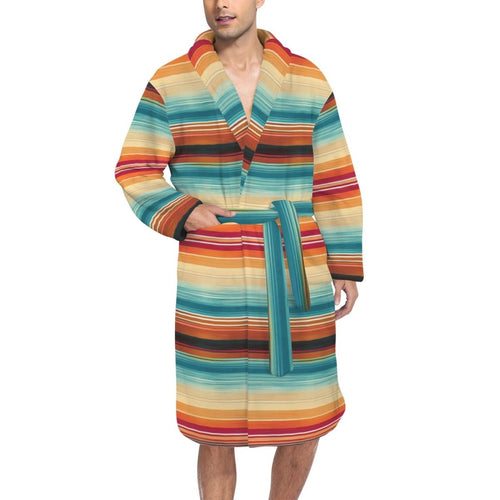 Baha Ranch Southwestern Serape Men's Bath Robe - Qu!rk Boutique