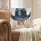 Baha Ranch Cowgirl Blonde Velvety Soft Throw Pillow Case Made in America - Qu!rk Boutique