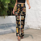 Baha Ranch Vintage Cowgirl Collage Western Flare Pants - Qu!rk Boutique