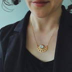 Moon Goddess Necklace - Moon Phases Rainbow Moonstone Pendant - Qu!rk Boutique