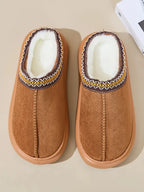 💙 Faux Fur Suede Platform Slippers - Qu!rk Boutique