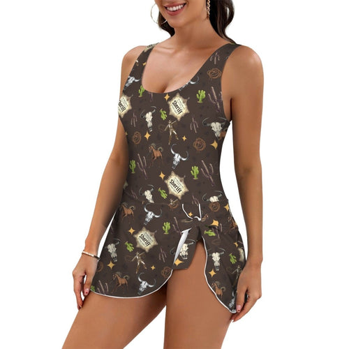 Baha Ranch Get Western Skirted Swimsuit - Qu!rk Boutique