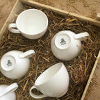 White 3 Oz | 100 Ml Coffee Cup & Saucer - Qu!rk Boutique