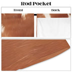 Cow Hide Print Curtains 52" x 63" Made in America - Qu!rk Boutique