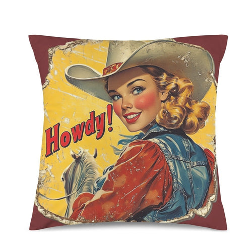 Baha Ranch Howdy Velvety Soft Pillow Case Made in America - Qu!rk Boutique