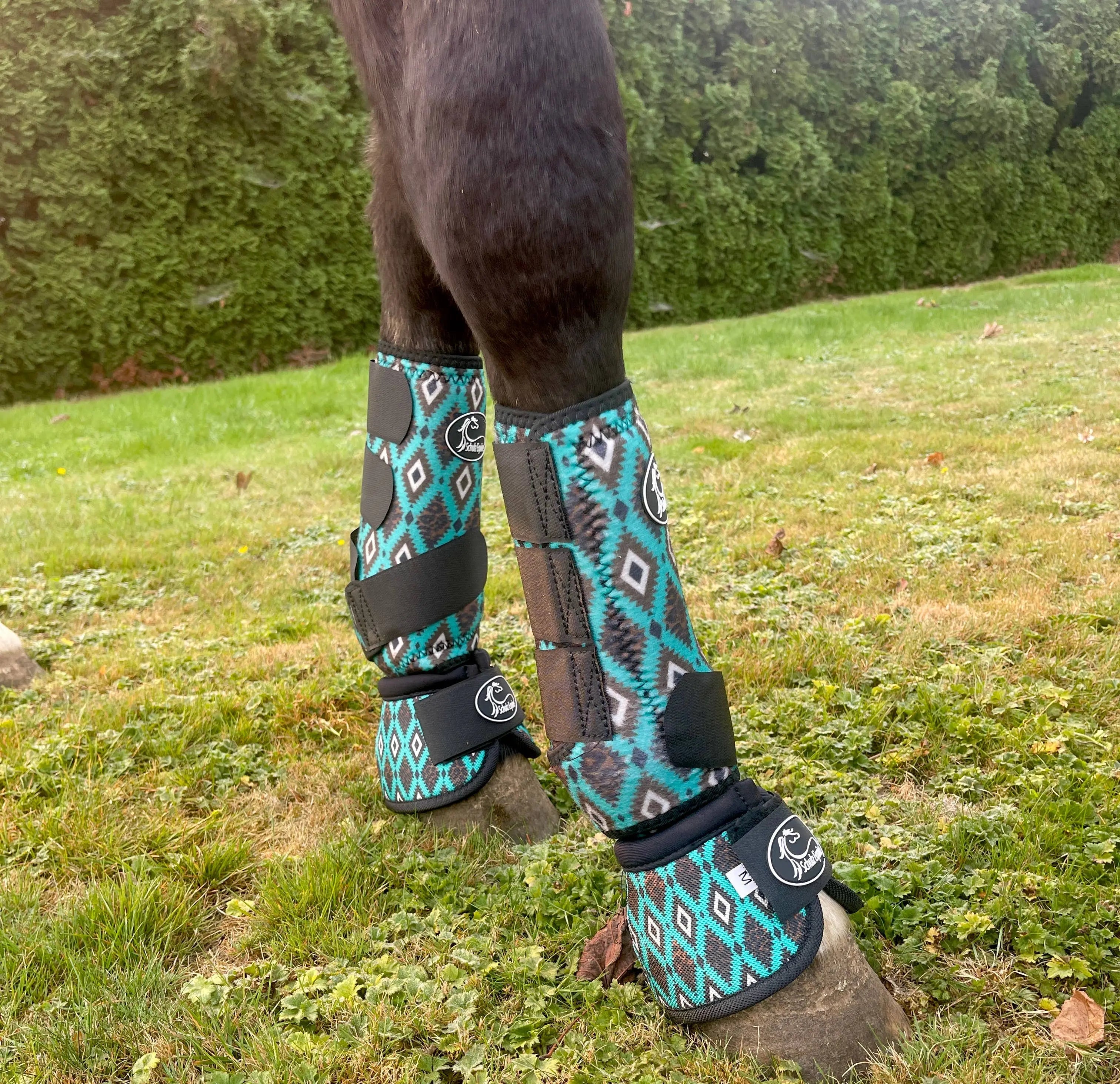 Teal Aztec Leopard AirFlow Sports Boots- 2 Pack