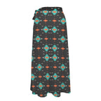 Baha Ranch Orange Aztec Beach Coverup Skirt - Qu!rk Boutique