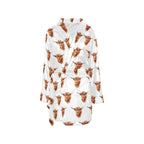 Highland Cow Women's Western Bath Robe - Qu!rk Boutique