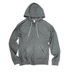 Unisex Heathered Rib Full Zip Hood - Qu!rk Boutique